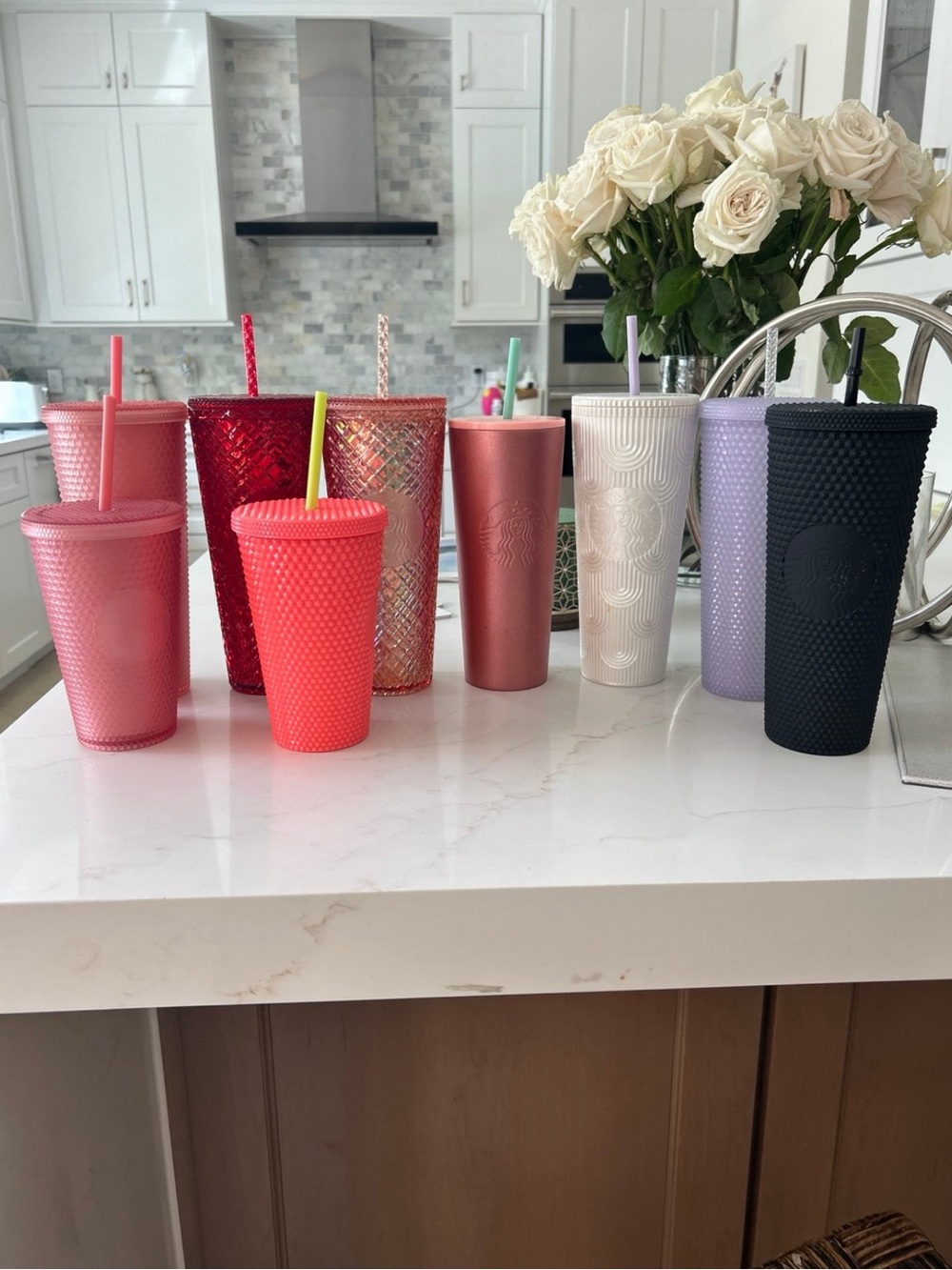 Starbucks Assorted Studded Tumblers - Black, Purple, White, Pink, Red, Coral